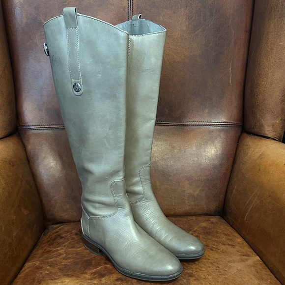 Sam Edelman Shoes - Sam Edelman Taupe Leather Tall Boots Women’s 5